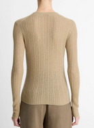 Cashmere-Silk Waffle-Knit Henley-Clothing-Vince-Mojave-XXS-Mercantile Portland