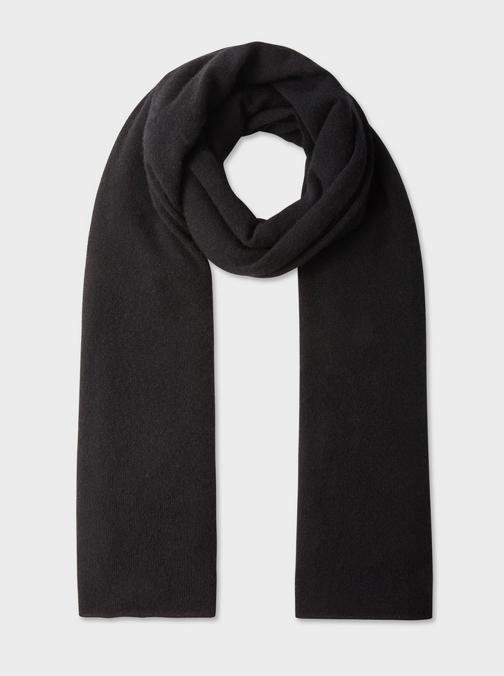 Cashmere Travel Wrap in Black-Scarves and Wraps-White & Warren-Black-Mercantile Portland