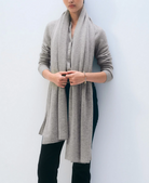 Cashmere Travel Wrap in Heather Grey-Scarves and Wraps-White & Warren-Heather Grey-Mercantile Portland