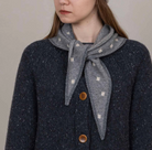 Cashmere Triangle Dot Neckerchief-Scarves and Wraps-OATS & RICE-Grey-OS-Mercantile Portland