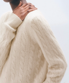 Cashmere Varsity Cable Crew-Sweaters-White & Warren-Natural Heather-XS-Mercantile Portland
