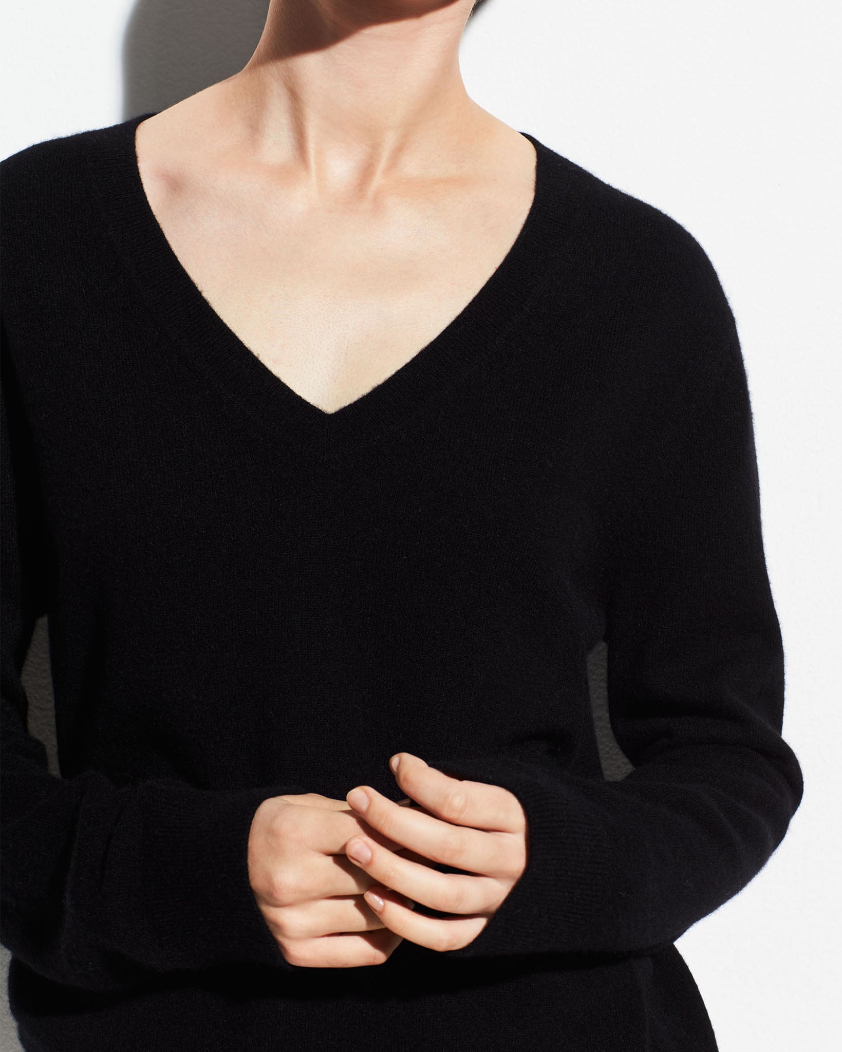 Cashmere Weekend V-Neck-Denim-Vince-Coastal Blue-XXS-Mercantile Portland