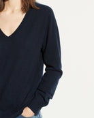 Cashmere Weekend V-Neck-Denim-Vince-Coastal Blue-XXS-Mercantile Portland