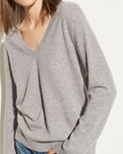 Cashmere Weekend V-Neck-Denim-Vince-Coastal Blue-XXS-Mercantile Portland