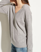 Cashmere Weekend V-Neck-Denim-Vince-Coastal Blue-XXS-Mercantile Portland