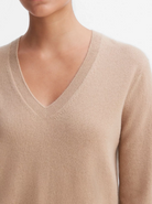 Cashmere Weekend V-Neck Sweater-Clothing-Vince-Heather White-XS-Mercantile Portland
