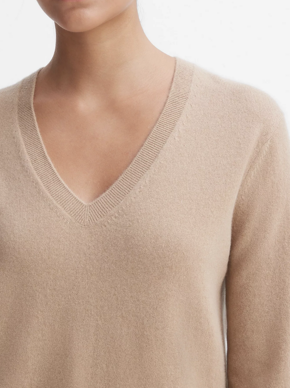 Cashmere Weekend V-Neck Sweater-Clothing-Vince-Heather White-XS-Mercantile Portland