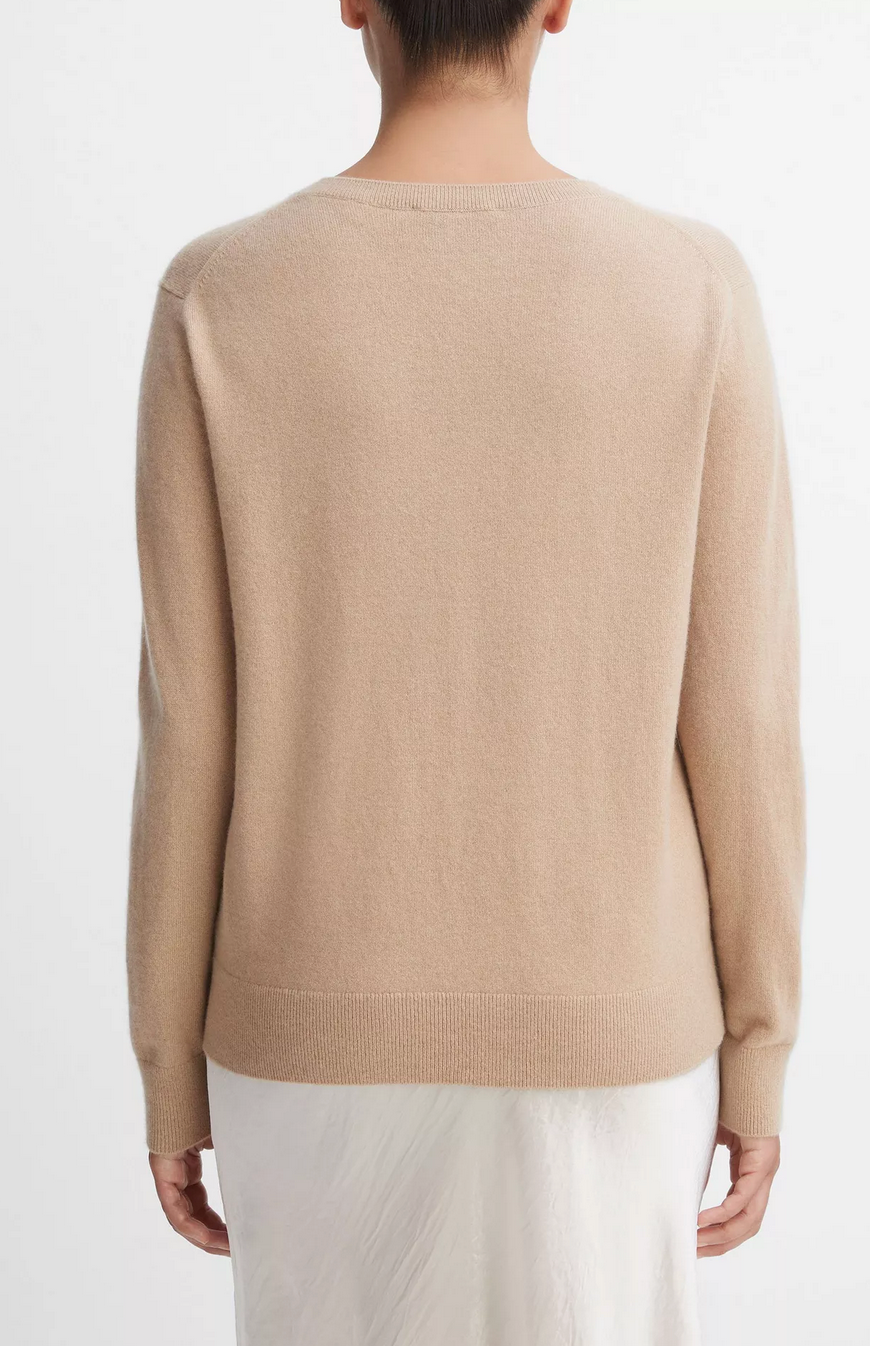 Cashmere Weekend V-Neck Sweater-Clothing-Vince-Heather White-XS-Mercantile Portland