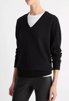 Cashmere Weekend V-Neck Sweater-Clothing-Vince-Heather White-XS-Mercantile Portland