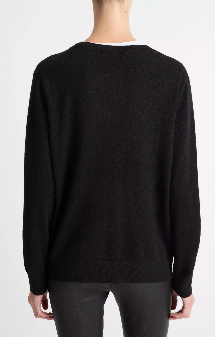 Cashmere Weekend V-Neck Sweater-Clothing-Vince-Heather White-XS-Mercantile Portland