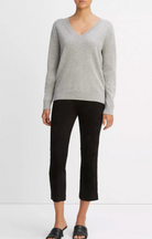 Cashmere Weekend V-Neck Sweater-Clothing-Vince-Heather White-XS-Mercantile Portland
