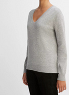 Cashmere Weekend V-Neck Sweater-Clothing-Vince-Heather Steel-XS-Mercantile Portland