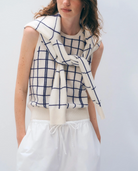 Cashmere Windowpane Vest-Sweaters-White & Warren-Soft White-XS-Mercantile Portland