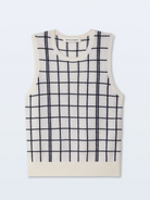 Cashmere Windowpane Vest-Sweaters-White & Warren-Soft White-XS-Mercantile Portland