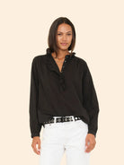Caspian Frill Top-Shirts-Xirena-Black-XS-Mercantile Portland