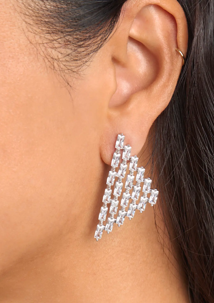 Cat Earrings-Jewelry-NICKHO REY-White Rhodium Vermeil-OS-Mercantile Portland