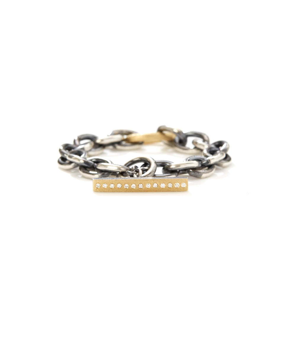 Centerlink Yellow Gold Sterling Silver Bracelet-Accessories-Rene Escobar-OS-Mercantile Portland