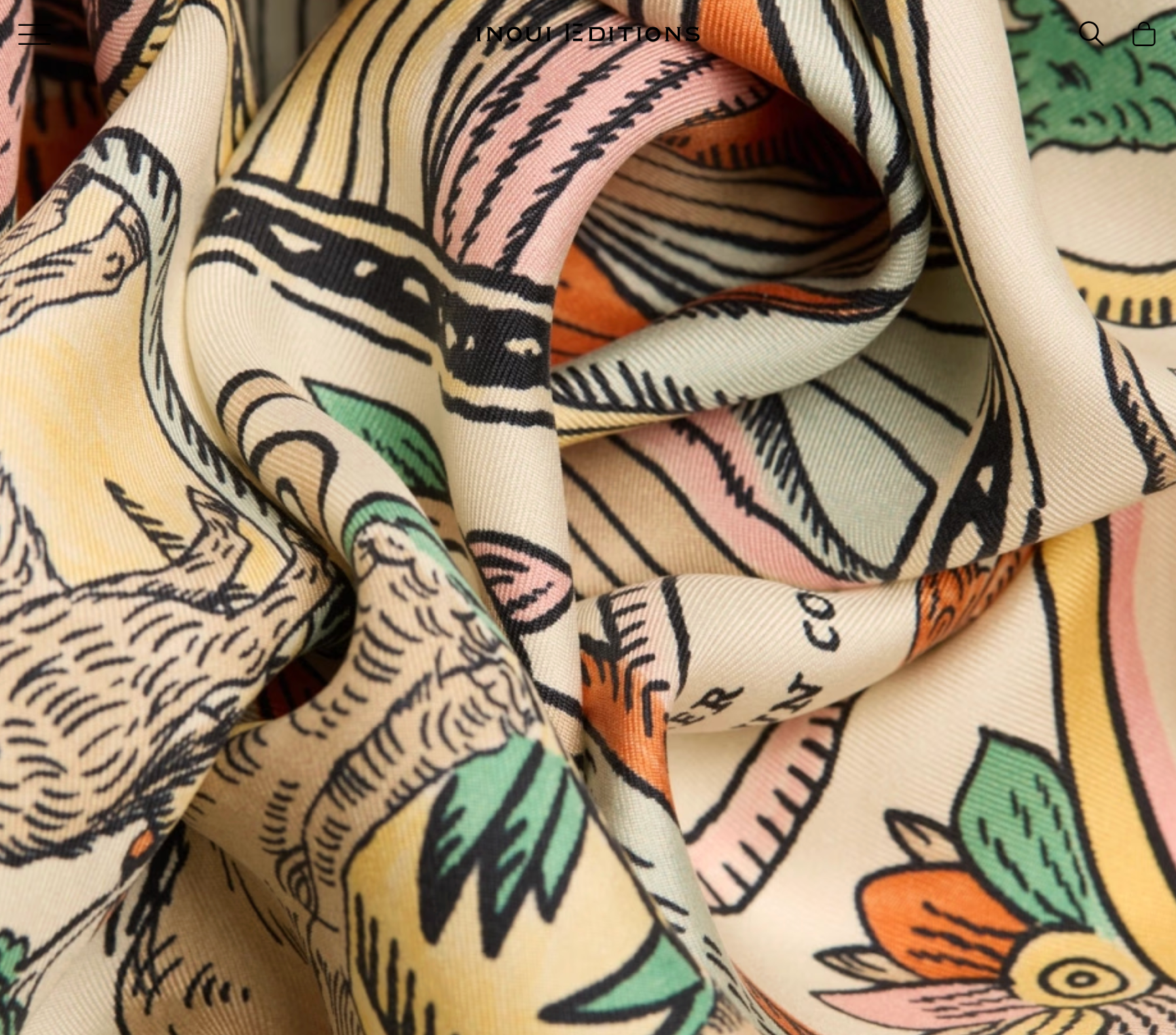 Chance 70 X 70 cm Scarf-Scarves and Wraps-Inoui Editions-Multi-OS-Mercantile Portland