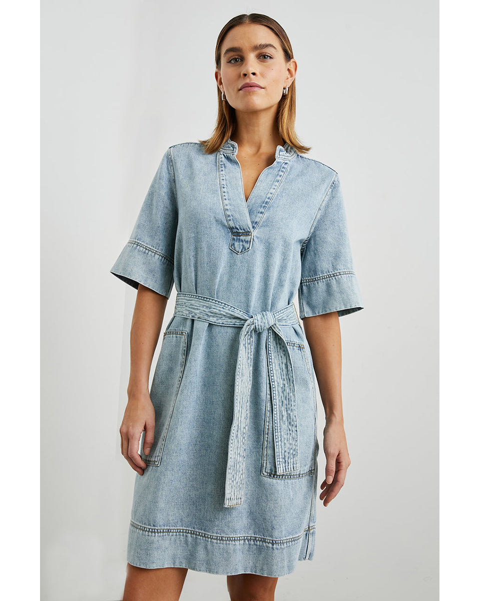 Chancey Dress-Clothing-Rails-Faded Indigo-XS-Mercantile Portland