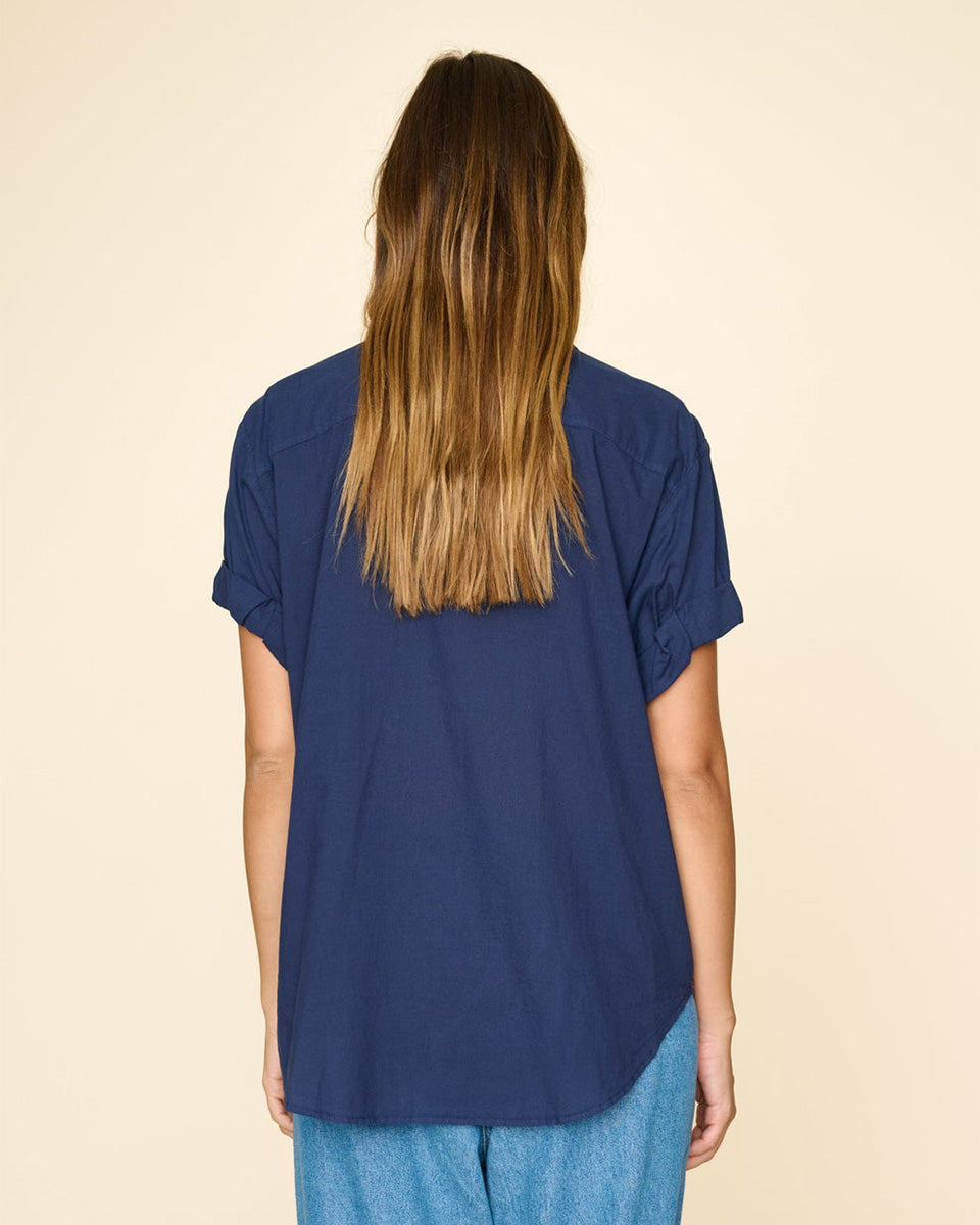 Channing Shirt in Navy-Shirts-Xirena-Navy-XS-Mercantile Portland