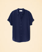Channing Shirt in Navy-Shirts-Xirena-Navy-XS-Mercantile Portland