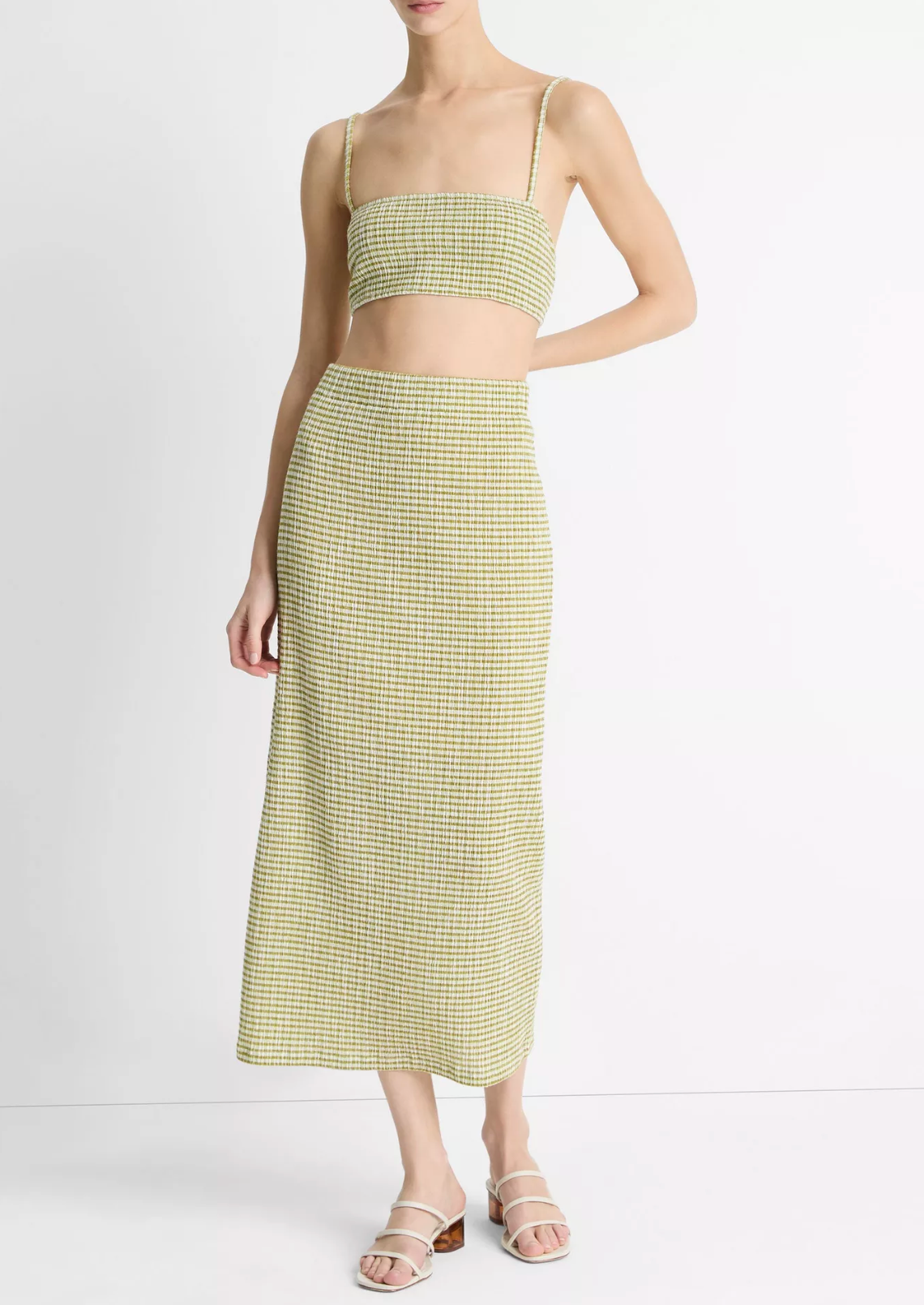 Checked Midi Skirt-Clothing-Vince-Herbaria Combo-XXS-Mercantile Portland