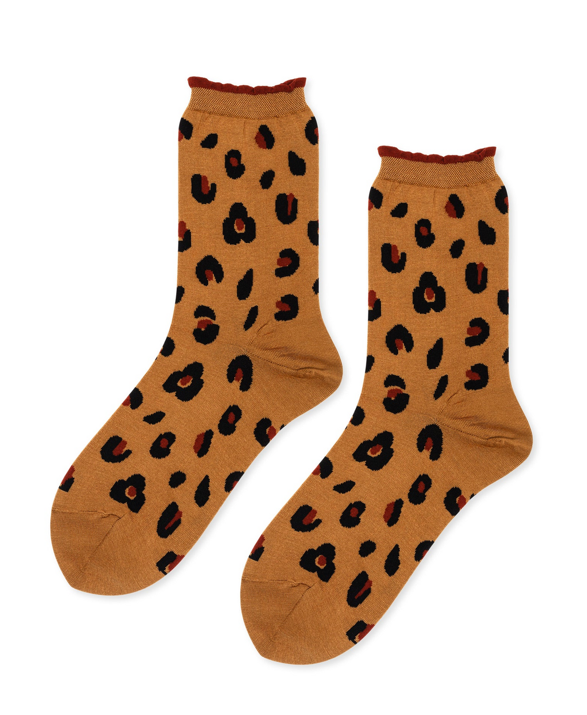 Cheetah Crew-Socks-HANSEL FR BASEL-Ochre-OS-Mercantile Portland