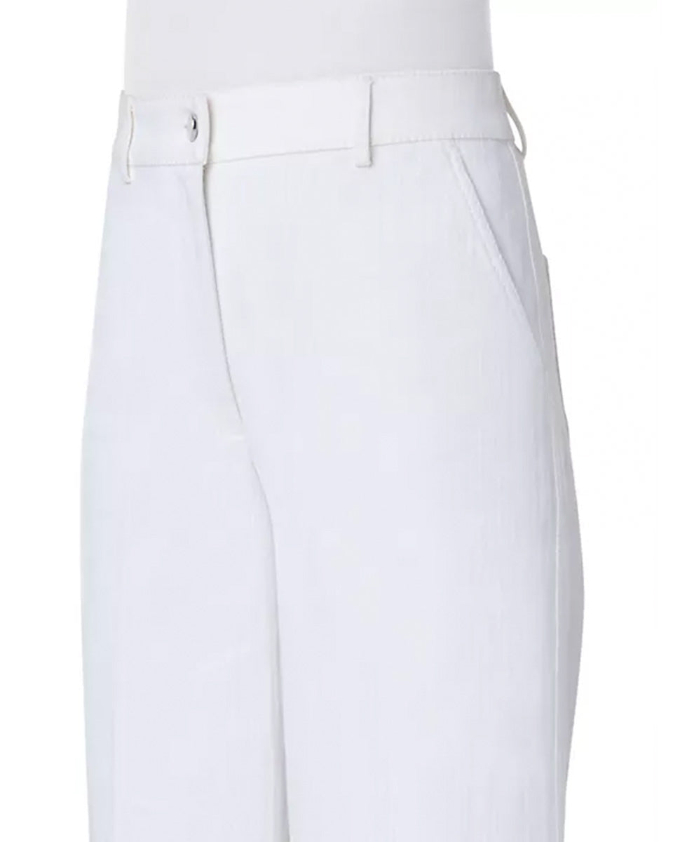 Chiara High-Rise Stretch Wide Jeans-Clothing-Akris Punto-Cream • Akris Punto-2-Mercantile Portland