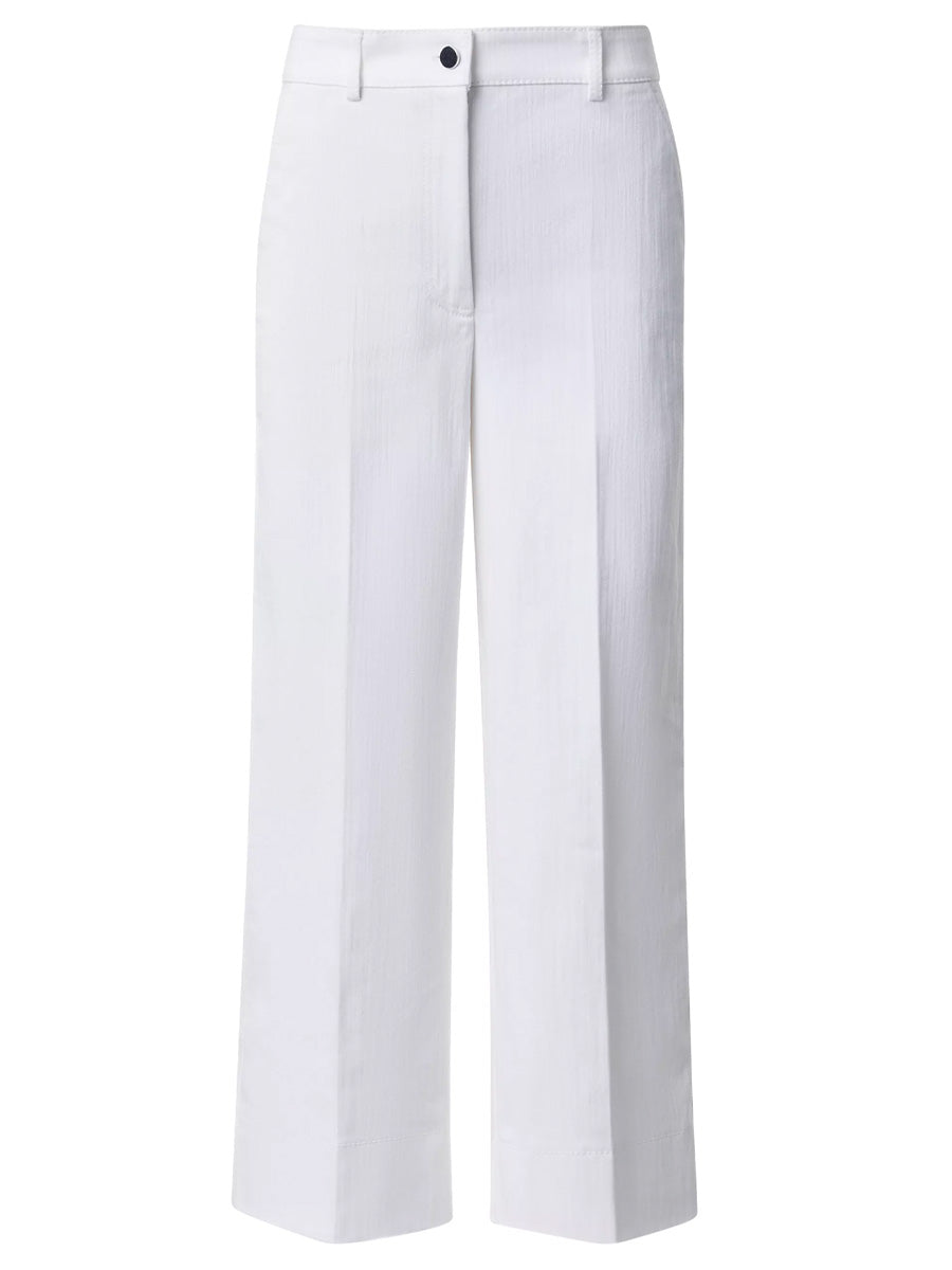 Chiara High-Rise Stretch Wide Jeans-Pants-Akris Punto-Cream • Akris Punto-2-Mercantile Portland