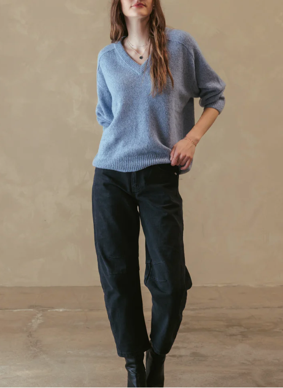Chris Oversized Cashmere V-Neck Sweater-Sweaters-27 Miles-Denim-XS-Mercantile Portland
