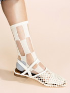 Chucks Sheer Crew Sock in White-Accessories-Hansel from Basel-White-OS-Mercantile Portland