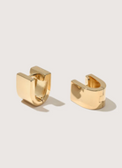 Chunky Square Huggie in Gold Vermeil-Jewelry-Otiumberg-Yellow Gold-OS-Mercantile Portland