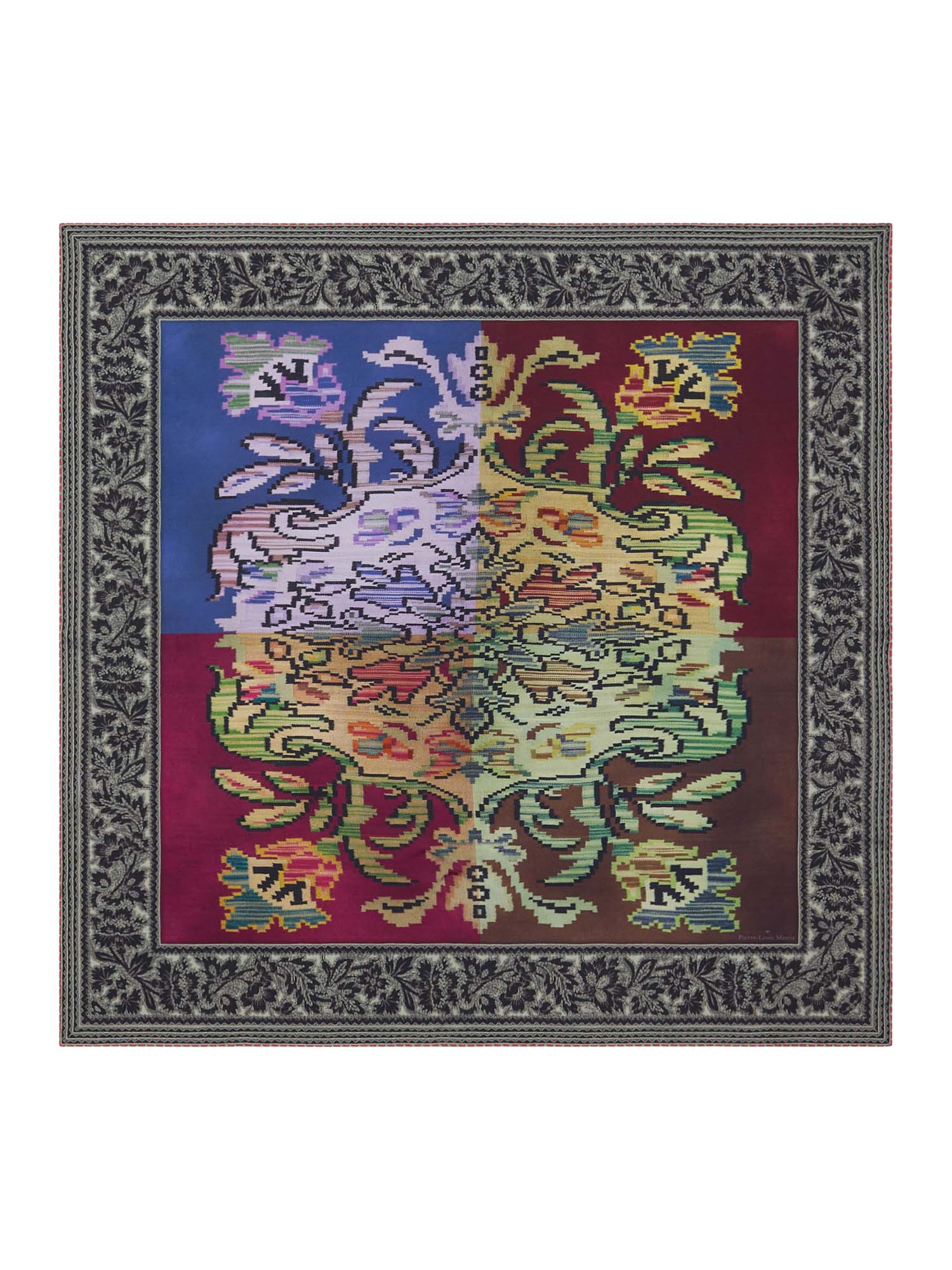 Cialda Double-Face Silk Scarf-Scarves and Wraps-Pierre-Louis Mascia-Multi-OS-Mercantile Portland