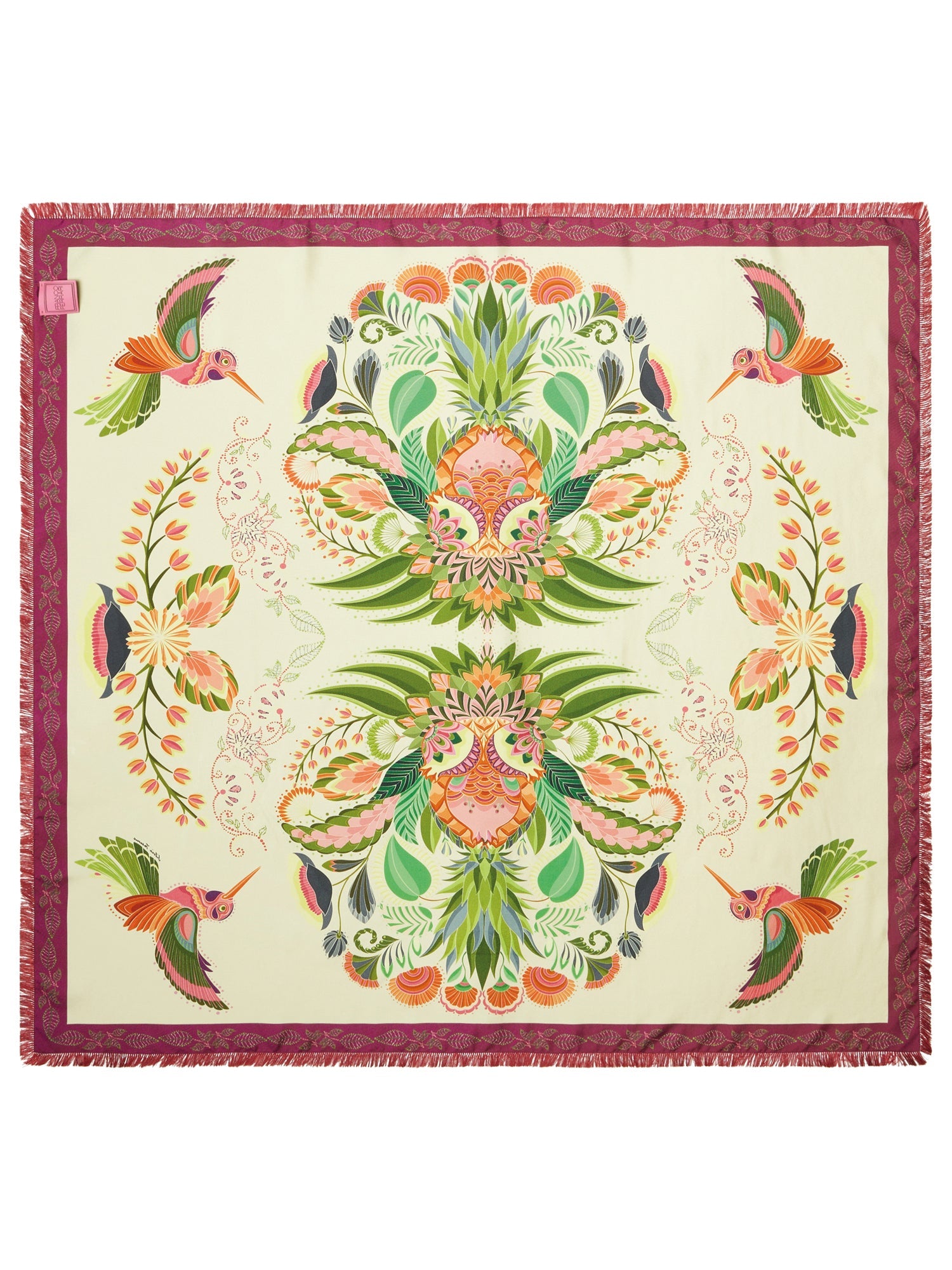 Cialda Reversible Scarf-Accessories-Franco Ferrari-Raspberry / Rust-OS-Mercantile Portland