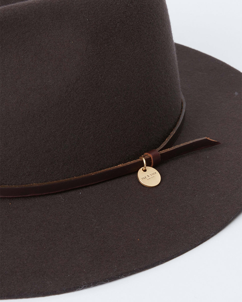 City Felt Fedora in Dark Espresso-Accessories-Rag & Bone-S-Mercantile Portland