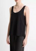 Classic Silk Bias Cami Tank-Clothing-Vince-Black-XXS-Mercantile Portland