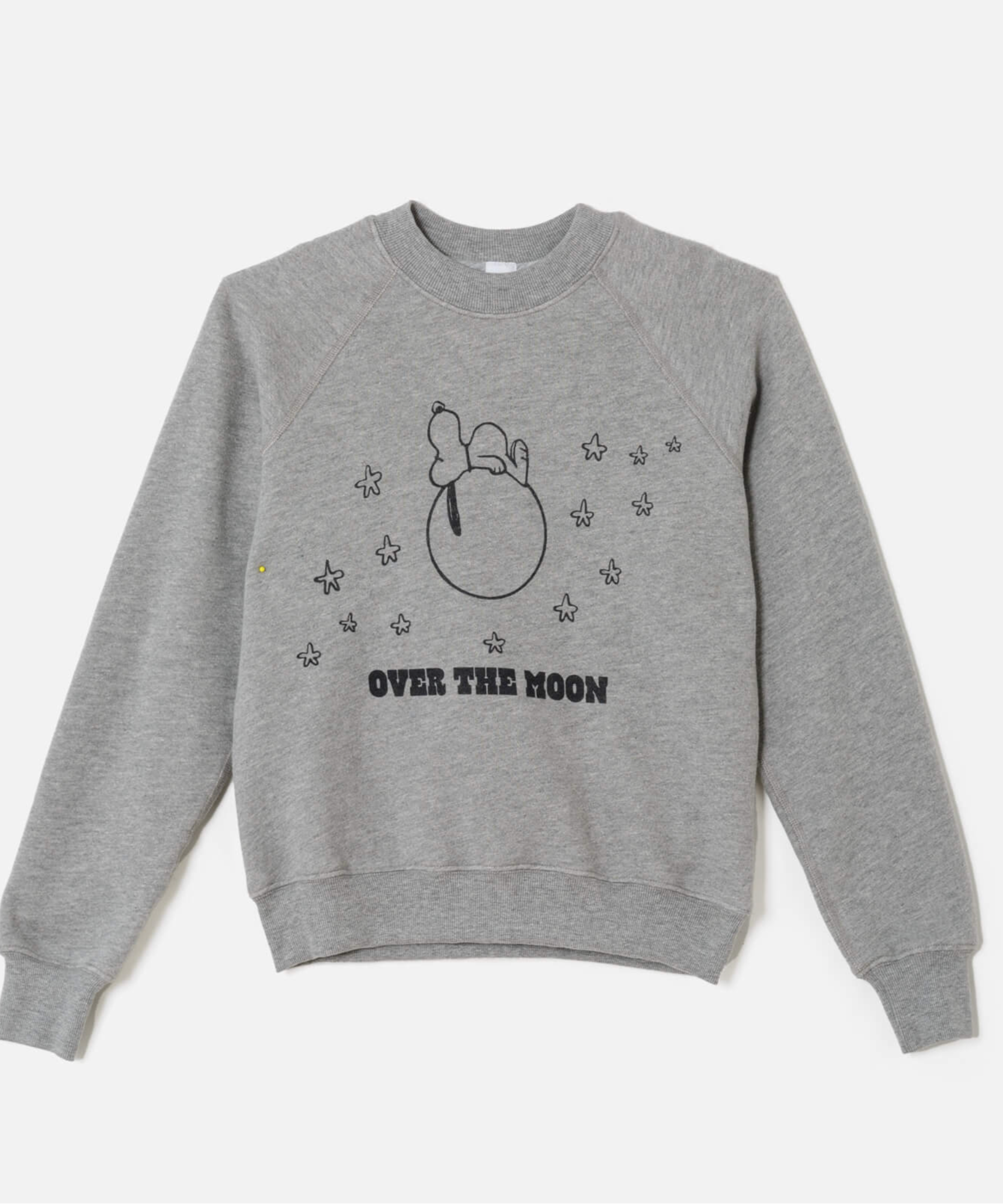 Classic "Snoopy Moon" Crewneck Sweatshirt-Clothing-Re/Done-Heather Grey-S-Mercantile Portland