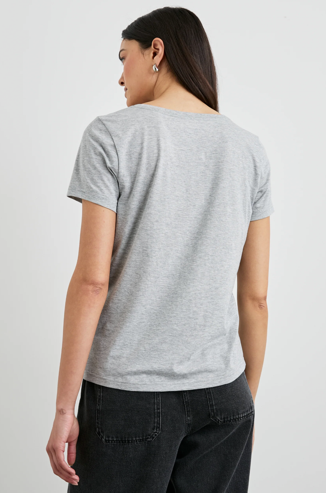 Classic V Neck T-Shirt-Clothing-Rails-Heather Grey-XS-Mercantile Portland