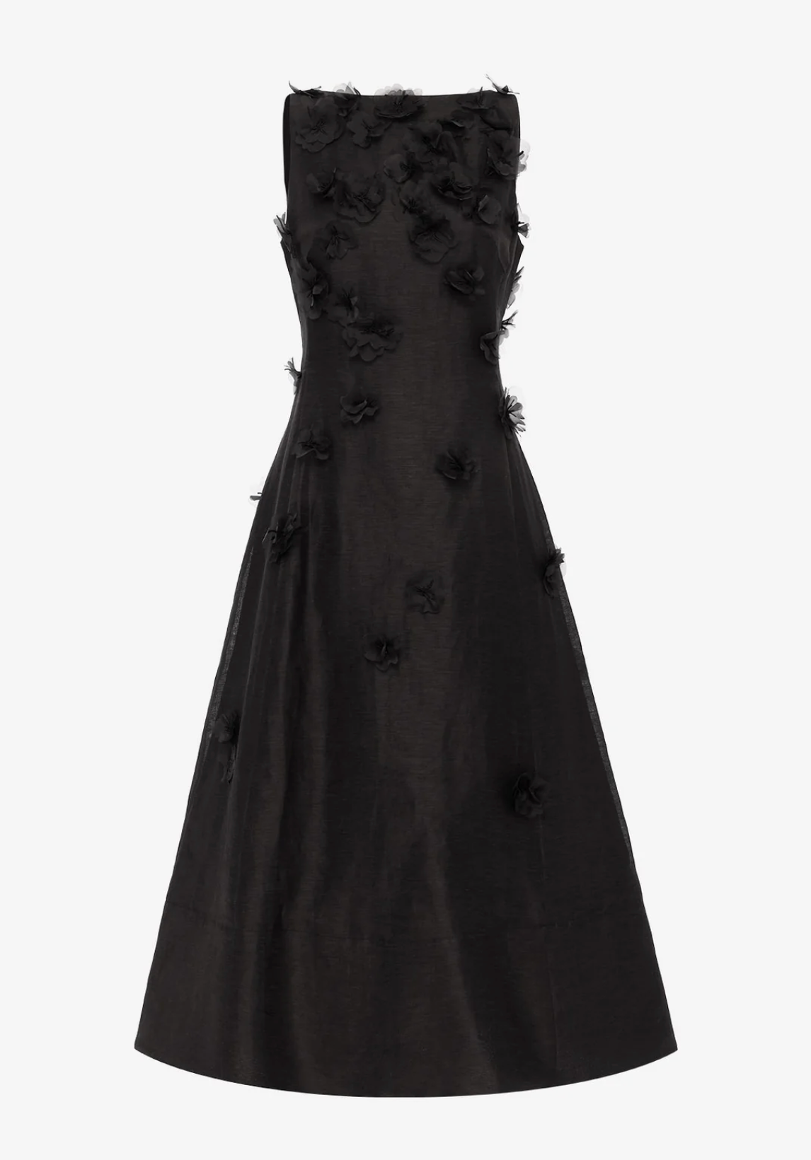 Cleo Petal Midi Dress-Dresses-LEO LIN-Ebony-4-Mercantile Portland