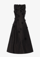 Cleo Petal Midi Dress-Dresses-LEO LIN-Ebony-4-Mercantile Portland