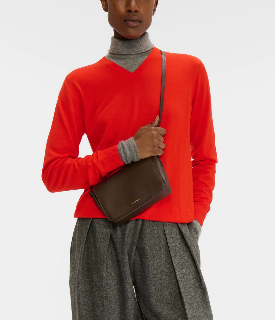 Clio Bag in Chocolate-Accessories-Mansur Gavriel-Chocolate Calf Leather-OS-Mercantile Portland