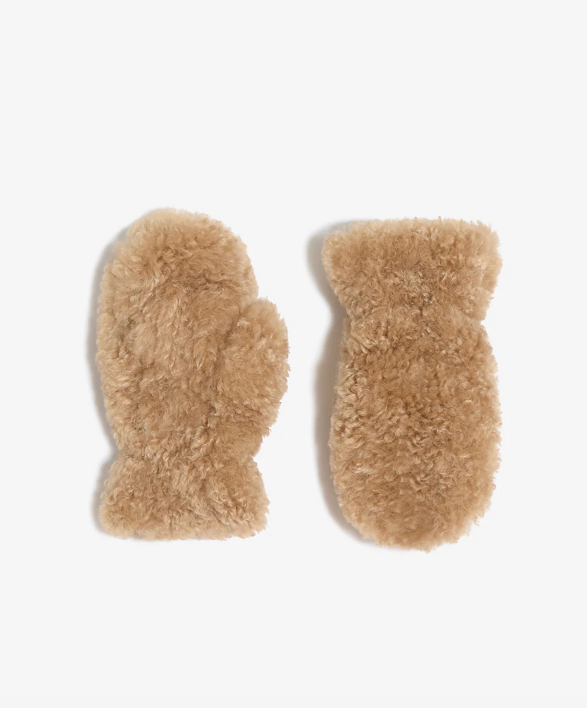 Coco Bouclette Faux Shearling Mittens-Gloves-Apparis-Camel-OS-Mercantile Portland