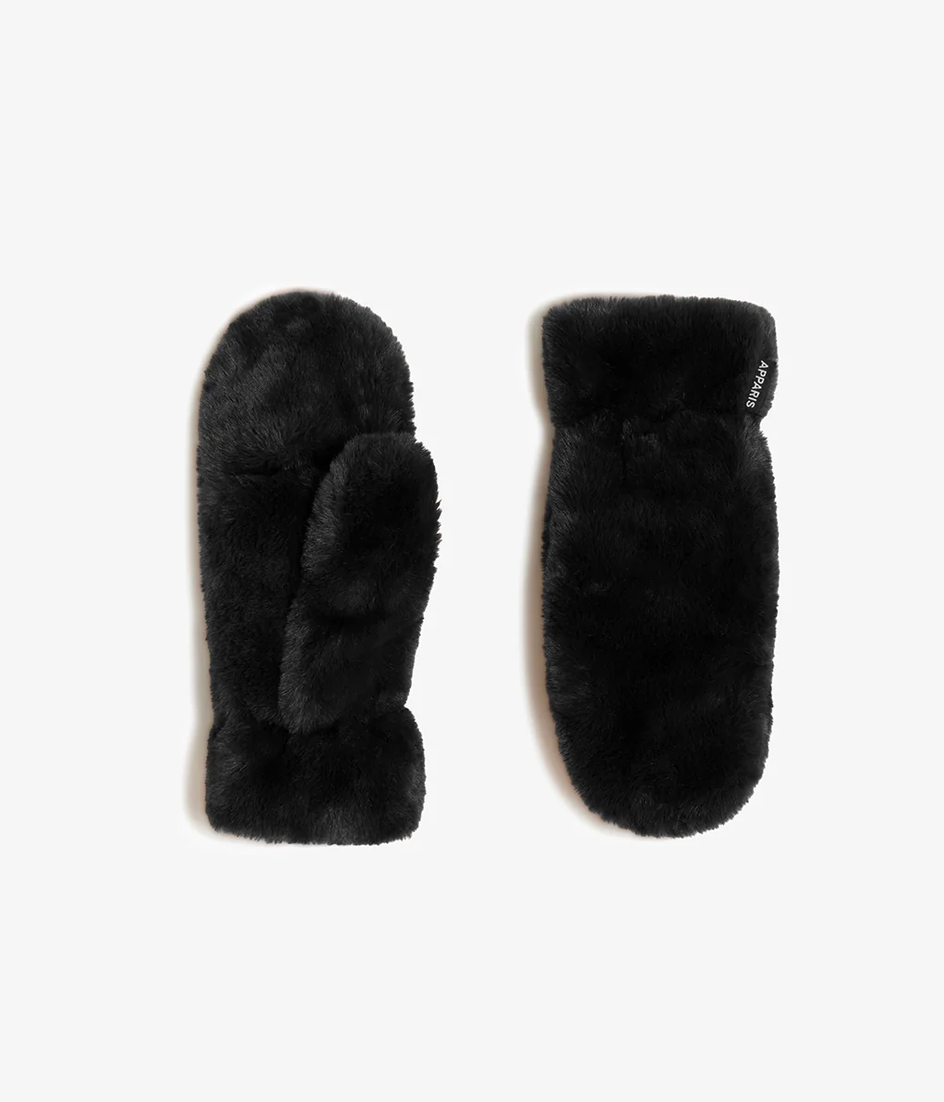 Coco Faux Shearling Gloves in Black-Gloves-Apparis-Black-OS-Mercantile Portland