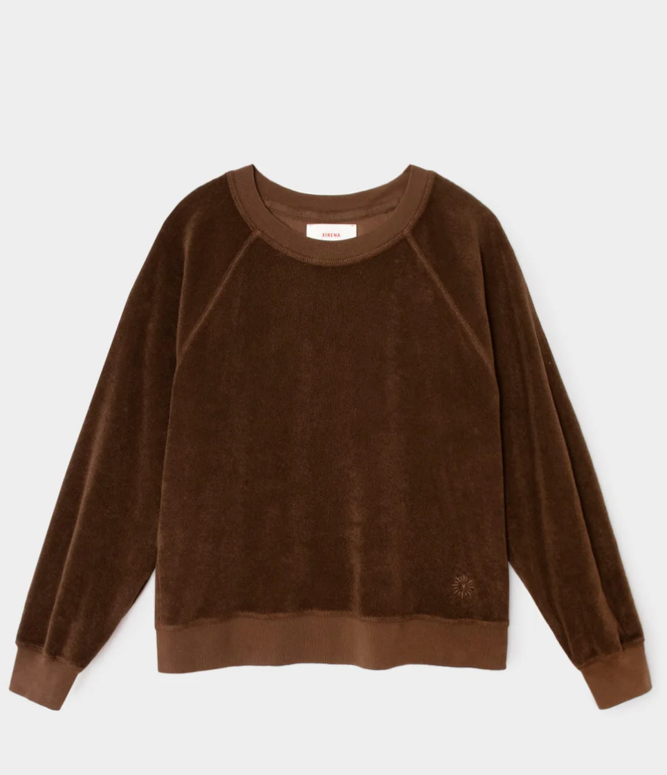 Cocoa Bean Pierre Terry Sweatshirt-Clothing-Xirena-Cocoa Bean-XS-Mercantile Portland
