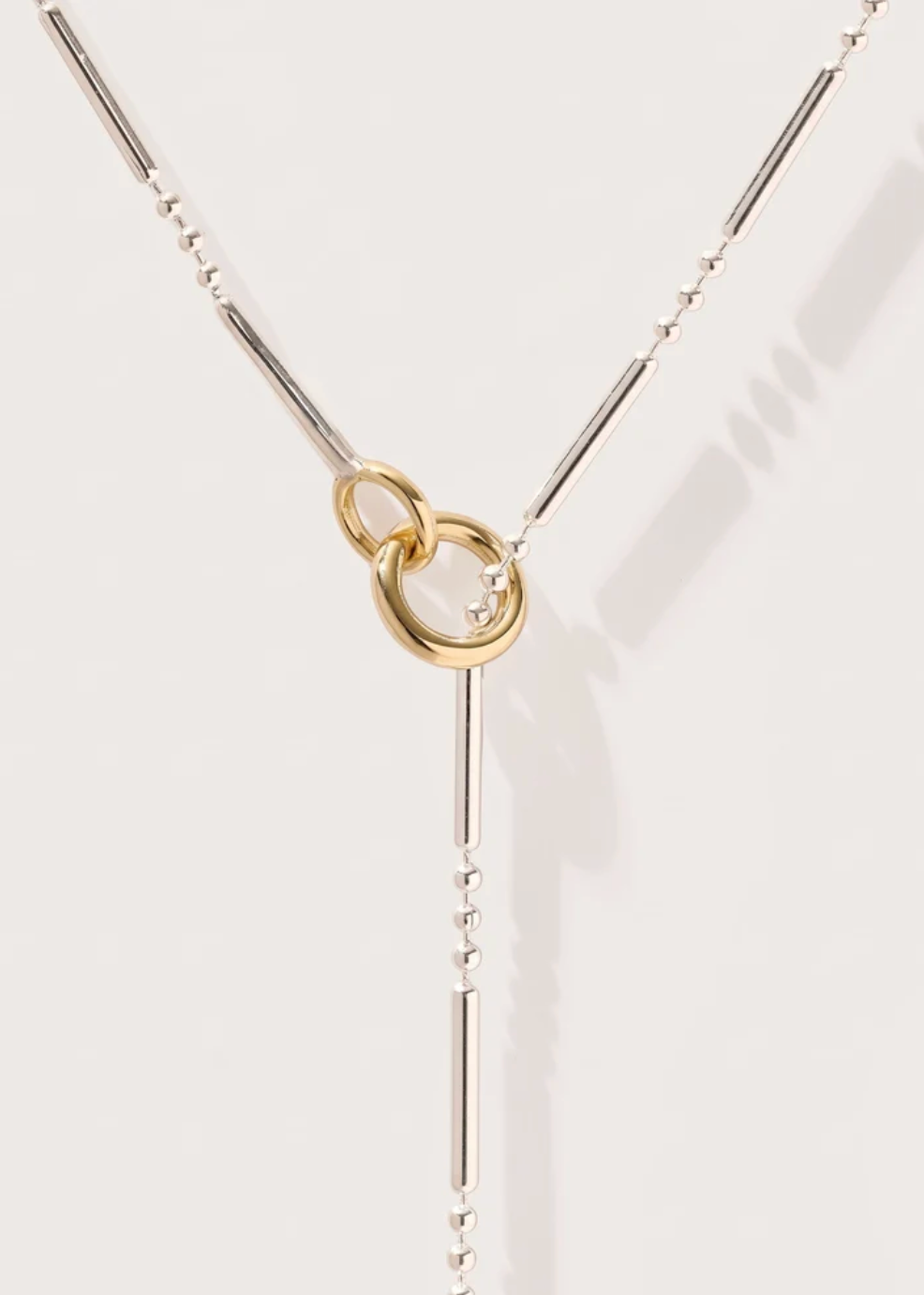 Codex Lariat Necklace-Jewelry-Otiumberg-Yellow Gold & Silver-OS-Mercantile Portland