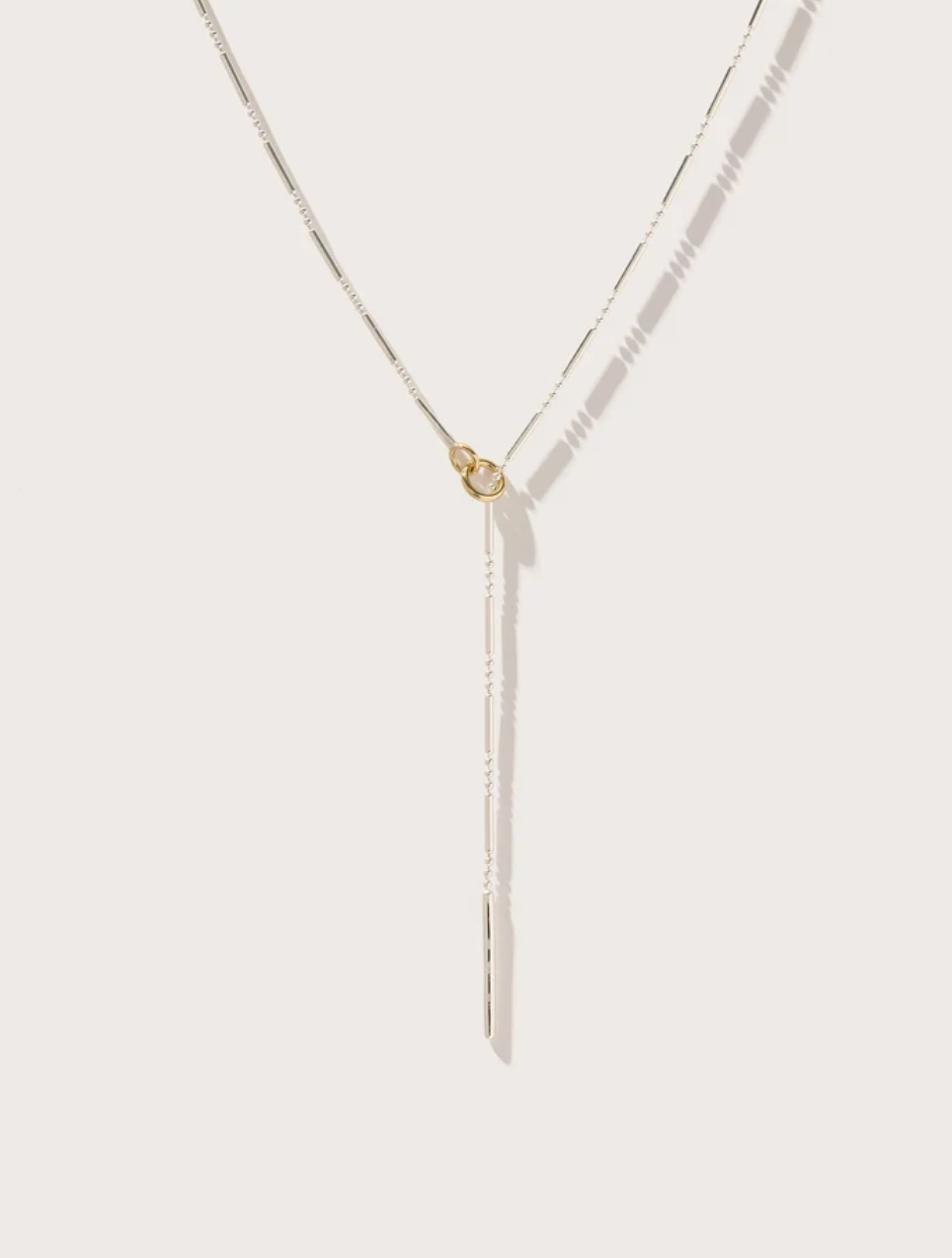 Codex Lariat Necklace-Jewelry-Otiumberg-Yellow Gold & Silver-OS-Mercantile Portland