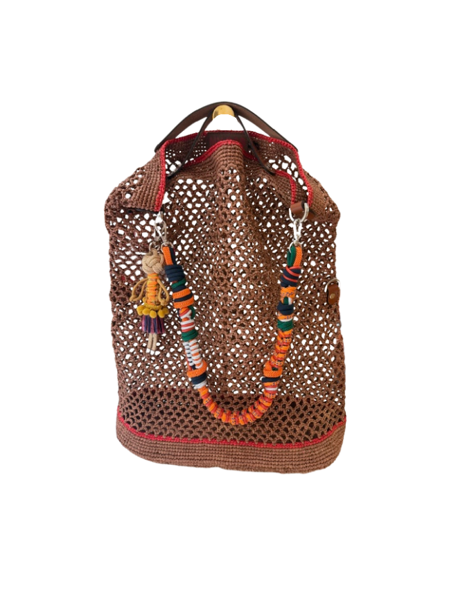 Colin Raffia Bag with Samba Strap-Handbags-MY BOB-Brown-OS-Mercantile Portland