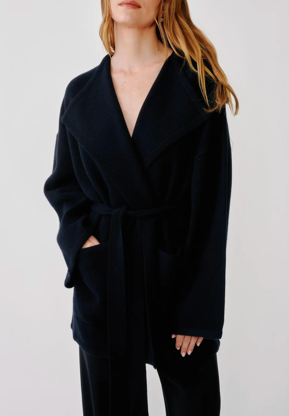 Coline - Belted Cardigan-Sweaters-Sablyn-Black-XS-Mercantile Portland