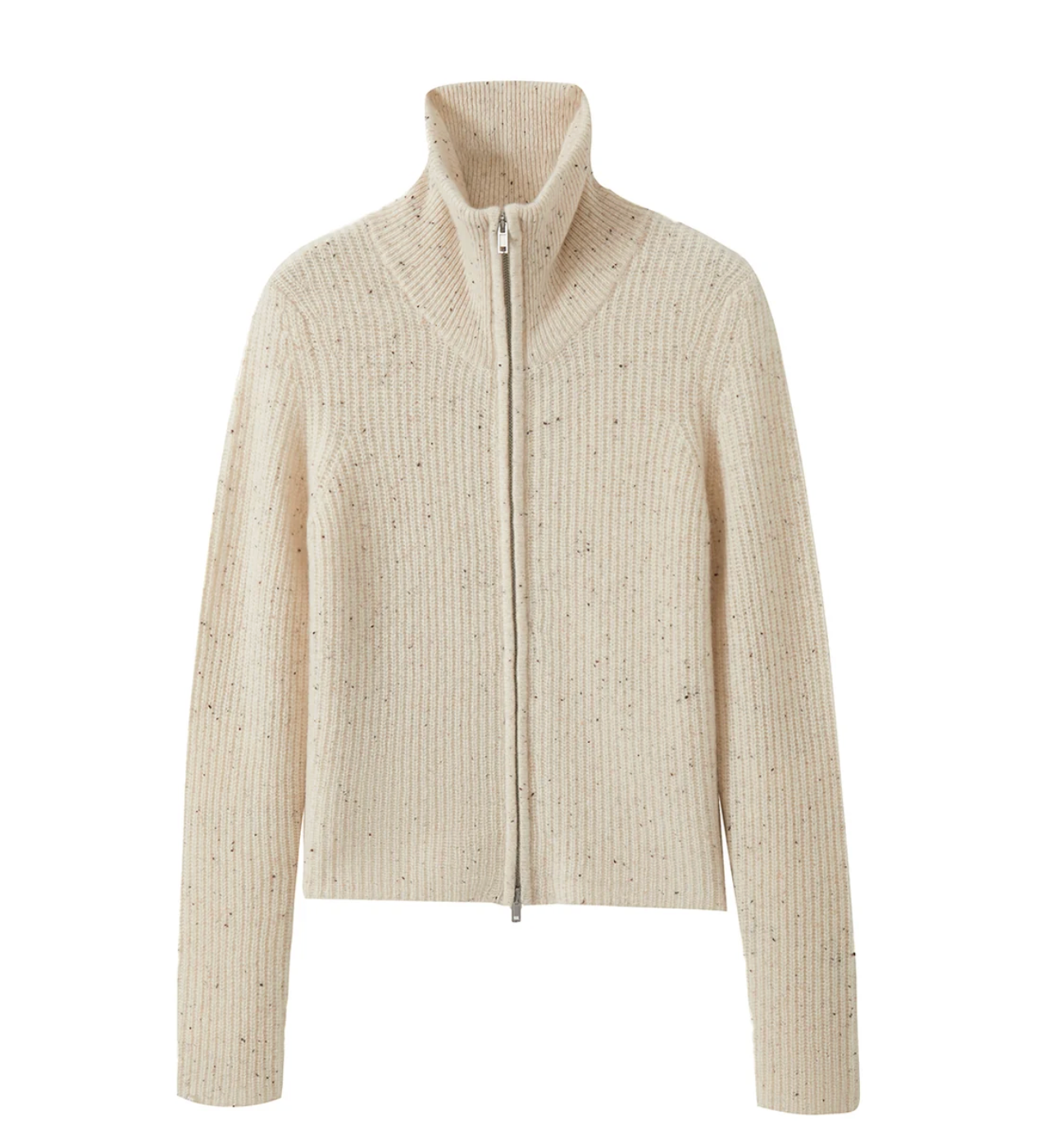 Collins Double-Zip Cashmere Cardigan-Sweaters-27 Miles-Coconut-XS-Mercantile Portland