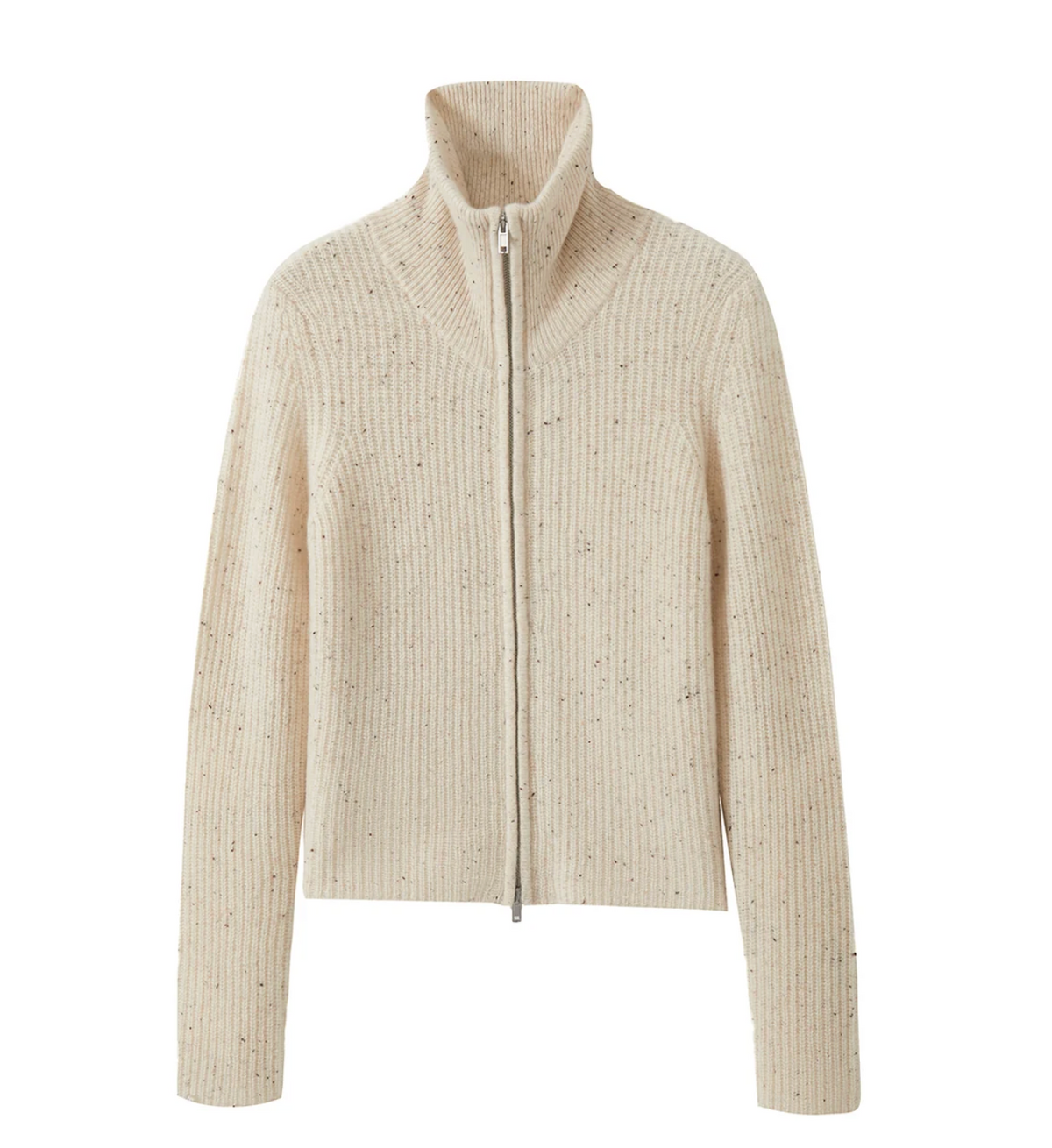 Collins Double-Zip Cashmere Cardigan-Sweaters-27 Miles-Coconut-XS-Mercantile Portland